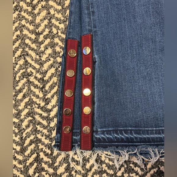 VERONICA BEARD 10” Carolyn Baby Boot Jean with Button Hem in Dark Sea Size 27 - Picture 9 of 11